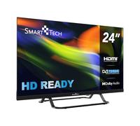 Smart Tech TV LED HD 24" (60 cm) 220v + Chargeur de véhicule 12v fourni 24HN01VC, HDMI, USB, Résolution: 1366 * 768, modèle 2025