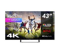 Smart Tech TV QLED 4K UHD 43' (109 cm) 43QV02V Vidaa TV - 3xHDMI - 2xUSB - Dolby Audio - HDR10