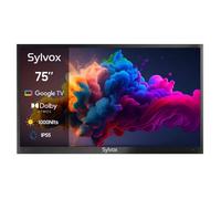 Smart Télévisieur Extérieur-SYLVOX-OQ75A2KOGD-75”(190cm)-QLED Google TV OS -4K UHD-1000Nit Haute Luminosité-IP55 Étanche-Dolby