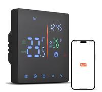 Smart Thermostat for Home Weekly Programmable Digital Thermostat Manual/Automatic Mode APP Control LCD Display Temperature Controller Digital Intelligent Thermostat for Electric (WiFi Water Heating)