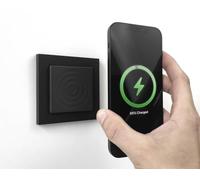 smart things Module de charge sans fil 15 W avec bloc d'alimentation | Jusqu'à 15 W de puissance de charge Qi | Convient pour de nombreux programmes d'interrupteurs de 55 mm | Intégré de manière