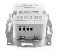 Smart things s24 C sCharge - Bloc d'alimentation encastré 12 W spécialement conçu pour Toutes Les Stations, tablettes et téléphones avec Port USB-C avec Adaptateur 30 cm pour Charger l'iPad | 5 V, 5%
