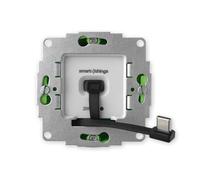 smart things sCharge sC20-EU C 20 W Prise USB encastrée avec câble USB-C (25 cm), parfaite pour l'alimentation durable des smartphones et tablettes, idéale pour les systèmes Smarthome
