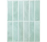 Smart Tiles Crédence adhésive, Empilé Bleu Canard, 29,02x22,86 cm