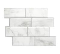 Smart Tiles Crédence adhésive, Métro Marbre de Carrare, 29,34x21,28 cm