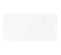 Smart Tiles Credence Adhesive pour Cuisine - Chevron Blanc, Carrelage Adhesif Mural salle de bain 3D, 5 Stickers Muraux (29.02x22.86 cm), Autocollant Carreaux Adhesif fabriqué au Canada