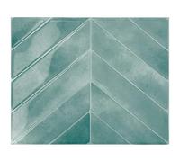 Smart Tiles Credence Adhesive pour Cuisine - Chevron Bleu/Vert, Carrelage Adhesif Mural salle de bain 3D, 5 Stickers Muraux (29.02x22.86 cm), Autocollant Carreaux Adhesif fabriqué au Canada