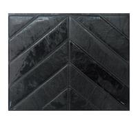 Smart Tiles Credence Adhesive pour Cuisine - Chevron Noir, Carrelage Adhesif Mural salle de bain 3D, 5 Stickers Muraux (29.02x22.86 cm), Autocollant Carreaux Adhesif fabriqué au Canada, facile à poser
