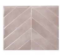 Smart Tiles Credence Adhesive pour Cuisine - Chevron Rose, Carrelage Adhesif Mural salle de bain 3D, 5 Stickers Muraux (29.02x22.86 cm), Autocollant Carreaux Adhesif fabriqué au Canada, facile à poser