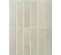 Smart Tiles Crédence adhésive pour cuisine et salle de bain, sticker carrelage mural, carreaux beige autocollants, lot de 5 feuilles, 29 x 22.86 cm