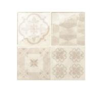 Smart Tiles Credence Adhesive pour Cuisine - Vintage Beige, Carrelage Adhesif Mural salle de bain 3D, 5 Stickers Muraux (22.86x22.86 cm), Autocollant Carreaux Adhesif fabriqué au Canada