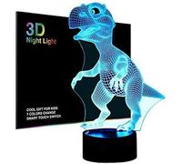 Smart Touch & Dinosaure Lampes De Table Pour Animaux De Bureau Veilleuses Télécommande 7 Couleur 3d Led Illusion Lampe Pour Enfants Enfants Femmes Nouvel An Cadeau De Noël
