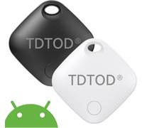 Smart Traceur GPS Android,Tag Android Traceur Localisateur D’Objets Fonctionne avec l’app Google Localiser (Uniquement Android) IP66 Imperméable pour Les Clés/Valises/Bagages (Noir & Blanc, 2 pcs)