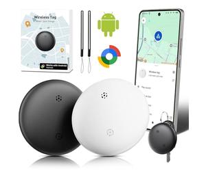 Smart Traceur Tag Android, Localisateur d'objets Bluetooth Smarttag Compatible pour Fonctionne avec l’app Find Hub (Android Only) IP66 Imperméable pour Schlüssel, Rucksack, Geldbeutel