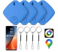 Smart Traceur Tag Lot de 4, Air Tracker Localisateur D’Objets Bluetooth Fonctionne avec l’app Google Localiser(Uniquement Android), Android Smart Tag pour clés,Valise, Portefeuilles (Bleu)