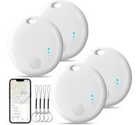 Smart Tracker 4pcs, Compatible avec Apple Localiser (iOS Uniquement), Bluetooth Tracker pour clés, Bagages, Sac à Dos, Valises