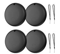 Smart Tracker Tag pour Android, trouveur de clés compatible avec Google Trouver mon appareil APP (Android seulement), porte-clés Bluetooth pour vélos, bagages, porte-monnaie et valises, noir pack de 4