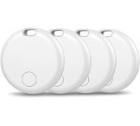 Smart Tracker Tags Lot de 4 localisateurs de clés, compatible avec Apple Où est ? APP (iOS uniquement), tracker de valise pour sacs/bagages/clés, durée de vie de la batterie d'un an, étanche IP67