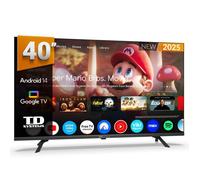 Smart TV 40 pouces Qled Full HD Assistant Google. Téléviseur Android 14 - TD Systems PRIME40K21GLE
