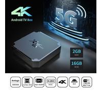 Smart TV Box Android 9.0 X96mini 5G S905W4 Quad Core 2GB 16GB Support Double Wifi-2.4G et 5G