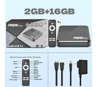 Smart TV Box R69 pro 2025 Allwinner H728 Android 14 WiFi 6 Bluetooth 5.0 8K Support USB 3.0 1000M Ethernet commande vocale 3D,2GB 16GB, Ue Plug