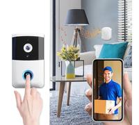 Smart Video Doorbell Camera Wireless, Smart Wireless Doorbell, Intelligent Visual Doorbell with Two-Way Audio, Night Vision, Real-Time Notification, 2.4G WiFi Security Doorbell for Indoor Outdoor