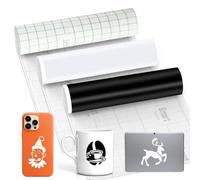 Smart Vinyl Permanent pour Cricut Explore 3/Maker 3, 3 rouleaux de vinyle adhésif permanent intelligent, rouleau de film de transfert de 33x200cm, ensemble de film vinyle pour traceur pour DIY motifs