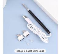 Smart Visual Earpick Endoscope Cuillère Nettoyeur D'oreille,Caméra Kanoscope,Dissolvant D'avertissement,Outil De Suppression De Cérumen,Prise En Charge Android Pc Type-C - Type Black 3.5mm
