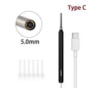 Smart Visual Earpick Endoscope Cuillère,Nettoyeur D'oreille,Caméra Kanoscope,Dissolvant D'avertissement D'oreille,Outil De Suppression De Cérumen,Prise En Charge Android Pc Type-C - Type C 5.0mm #B