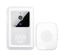 Smart Visual Sonnette de vision HD, montage adhésif, d'interphone visuel, installation adaptable, 8,5 x 5,3 x 2,4 cm, pour les locataires de propriétaires de maisons avec bambou
