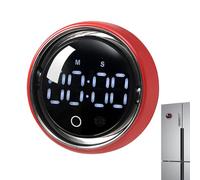 Smart Voice Magnetic Kitchen Timer ABS PC 8,5 x 8,5 x 4 cm Digital Rotating Countdown Alarm Clock Silent Ring Mode For Cooking Study Fitness Baking Classroom Teaching