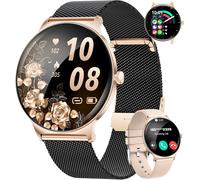 Smart Watch For Women - Bluetooth - Calls For Android Ios - 100+ - Sport 1.43" - Amoled Display Always-On - For Women - Black Net - Heart Rate Monitor - Heart Rate Monitor