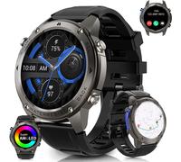 Smart Watch With Gps, 50m Waterproof, Answer/Make Calls, Sports Watch, Heart Rate Monitor, 1.4 Inch Amoled Display, More Than 170 Sports Modes (Black)