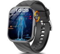 Smart Watch With Hrv/Uric Acid/Bmi Men Women, 1.97 Inch Amoled Health Smart Watch With Phone/Heart Rate/Spo2/Sleep Monitor Fitness Watch