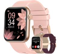Smart Watches For Women, Fitness Tracker For Android And Iphone, Sleep/Blood Oxygen/Heart Rate Monitor, Bluetooth Calls/Sms/App Notifications, Sport Modes, 300+ Watch Faces, 3 Bands