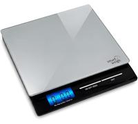 Smart Weigh Balance Professionnelle de cuisine et postale numérique avec Plate-forme en verre trempé, Modes de pesée multiples et Fonction Tare, Argent
