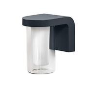 LEDVANCE SMART+ WI-FI CASCADE RGBW 18cm- applique murale LED gradable gris foncé pour l'extérieur avec boîtier en aluminium de haute qualité - contrôle des couleurs - 10W - 3000K blanc chaud - 420lm -