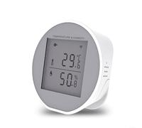 Smart WiFi Capteur de température et d'humidité pour Tuya Smart et ALEXA, alarmes en temps réel, enregistrement des données jusqu'à 1 an, commutable °C/°F, Wi-Fi 2,4 GHz, montage mural pour salon et