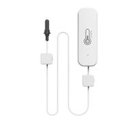 Smart WiFi Temperature Humidity Monitor External Probe Alert App | Compact Smart WiFi Temperature Humidity Monitor With External Probe For Remote Tracking In Tight Spaces
