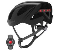 Smart4u Casque de Vélo Clignotant, Casque Velo Bluetooth Intelligent avec Microphone et Haut-parleurs, Casque Trotinette Electrique avec Lumière LED avec Télécommande, Adulte Hommes et Femmes
