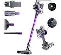 SmartAI P40 580W/50Kpa Aspirateur Balai sans Fil, 2 LEDs Ecran Tactile,Jusqu'à 65 Min d'autonomie,1.3 Litre,8*2500mAh,6 Filtration