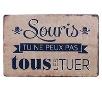 SMARTAIAN Souris Tu Ne Peux Pas Tous Les Tuer Plaque murale vintage en métal