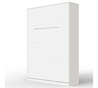 SMARTBett Standard 140x200cm Vertical Blanc | Lit Escamotable, Lit Mural, Lit Rabattable, Lit Pliant, Lit Armoire, Lit Pliable