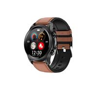 Smartbluetooth bracelet E400 cuir brun fréquence cardiaque sport santé sommeil
