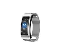 Smartbluetooth bracelet en acier argenté sport santé blood oxygen