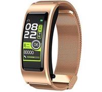 Smartbluetooth bracelet TB7 en acier doré sport santé blood oxygen