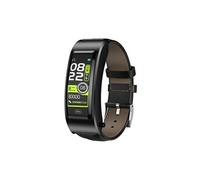Smartbluetooth bracelet TB7 en cuir noir sport santé blood oxygen