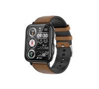 Smartbluetooth bracelet tk10 cuir marron sport santé météoromètre step