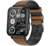 Smartbluetooth bracelet tk10 cuir marron sport santé météoromètre step G