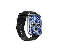 Smartbluetooth casque montre F128 silver black bracelet sport sommeil sain